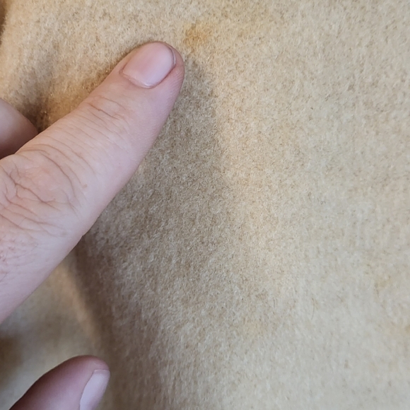 Vintage 40s Oriental by J.J. O'Donnell Beige Cashmere Swing Coat with Fur Collar - Picture 13 of 16